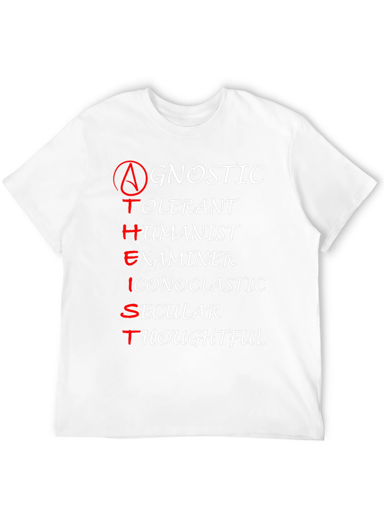 Atheist Agnostic Humanist T-Shirt - Examines Faith