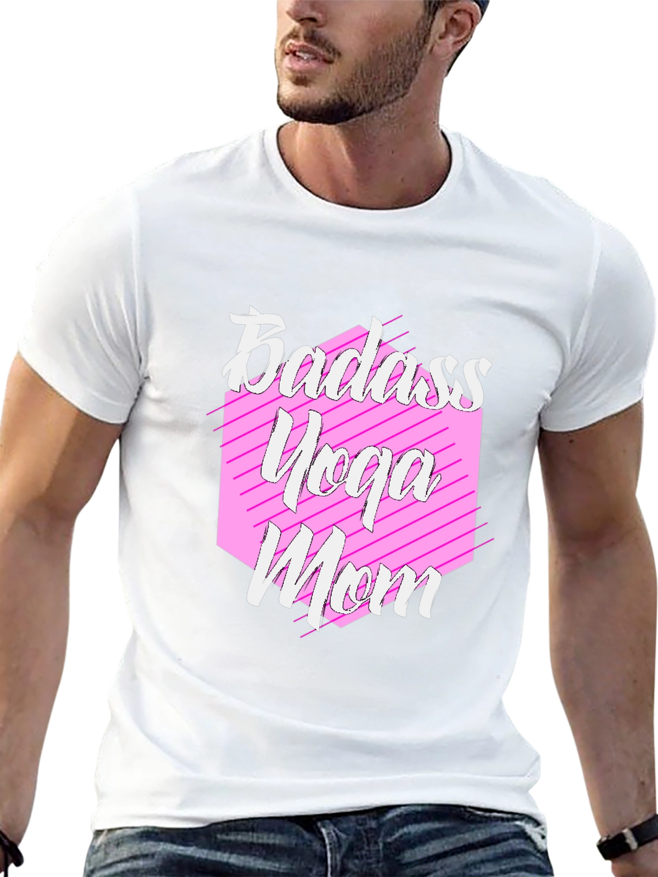 Badass Yoga Mom T-Shirt - Trendy Graphic Tee