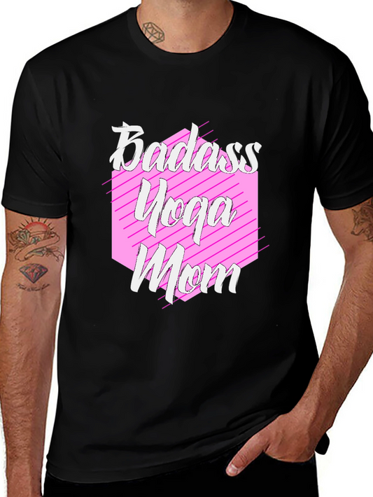 Badass Yoga Mom T-Shirt - Trendy Graphic Tee