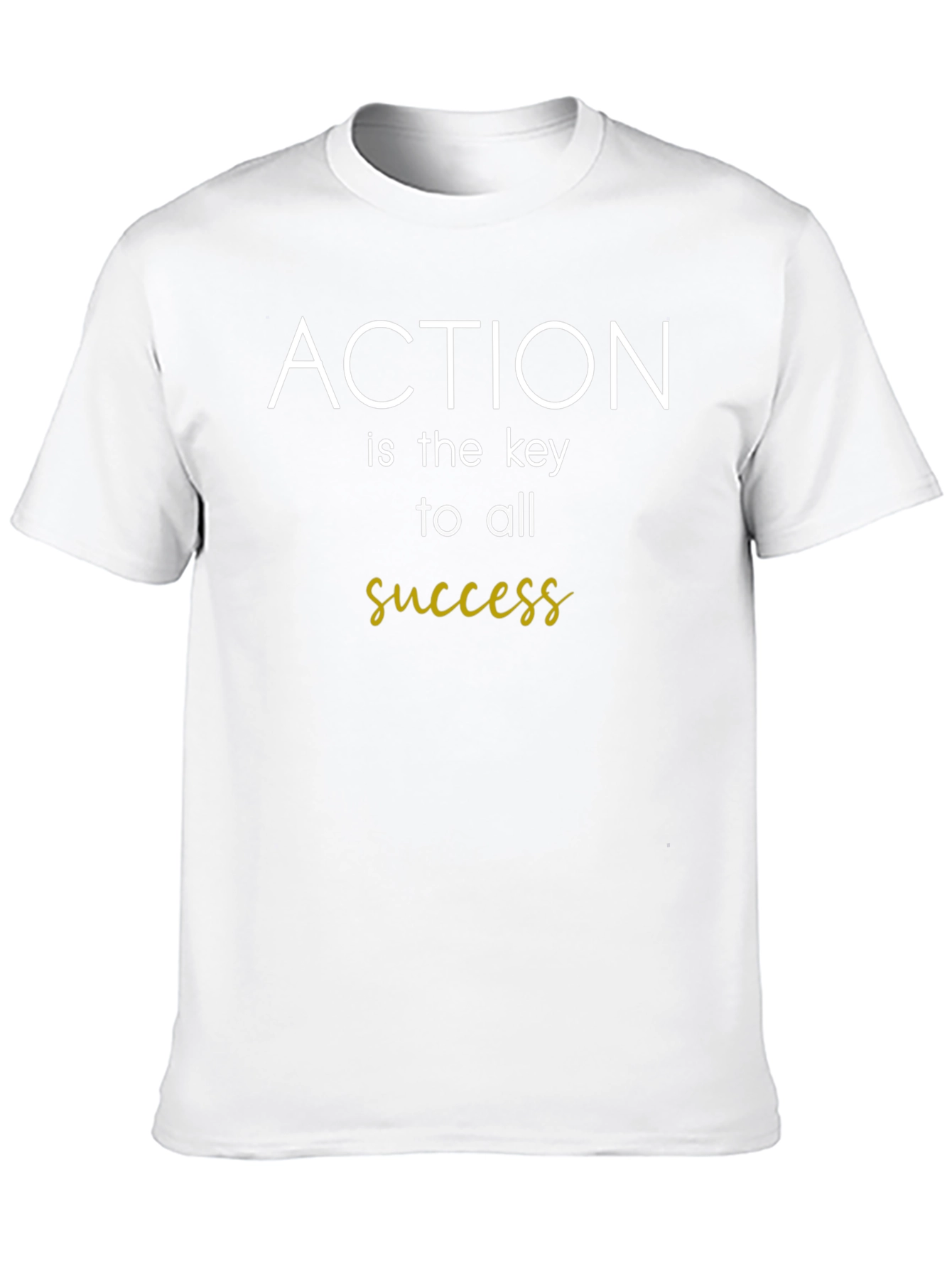Action is Key to Success Graphic Tee - Black