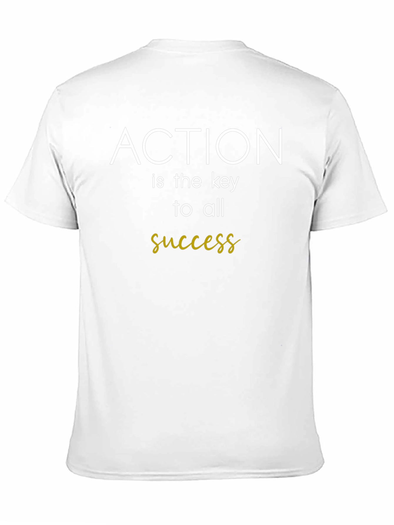 Action is Key to Success Graphic Tee - Black
