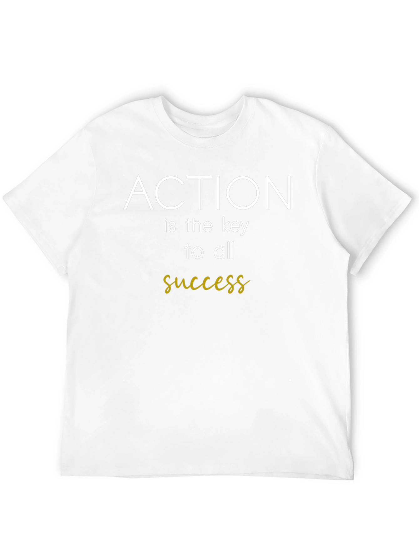Action is Key to Success Graphic Tee - Black