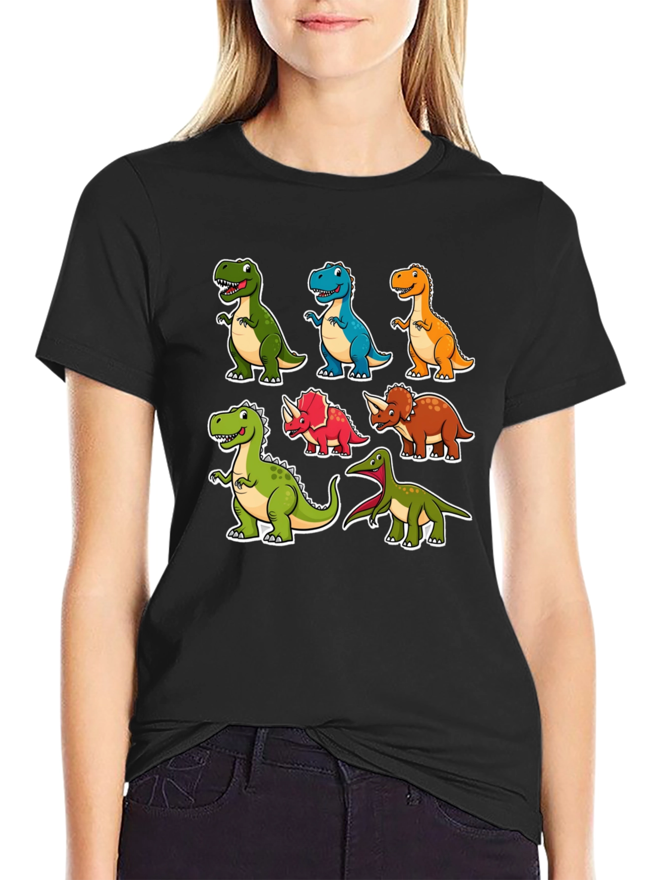 Cartoon Dinosaur T-Shirt Fun Graphic Tee