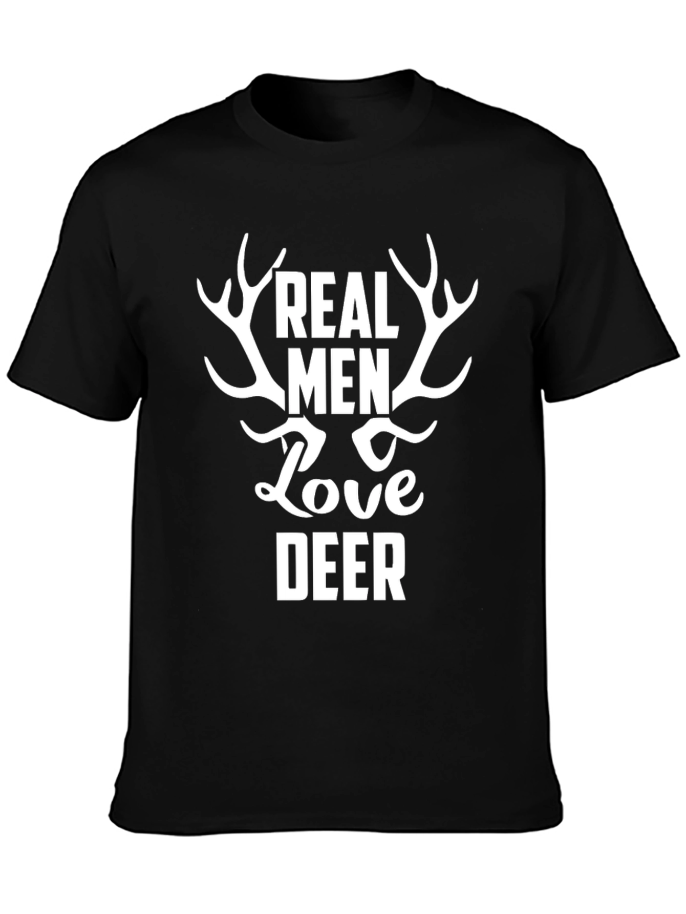 Real Men Love Deer Graphic T-Shirt