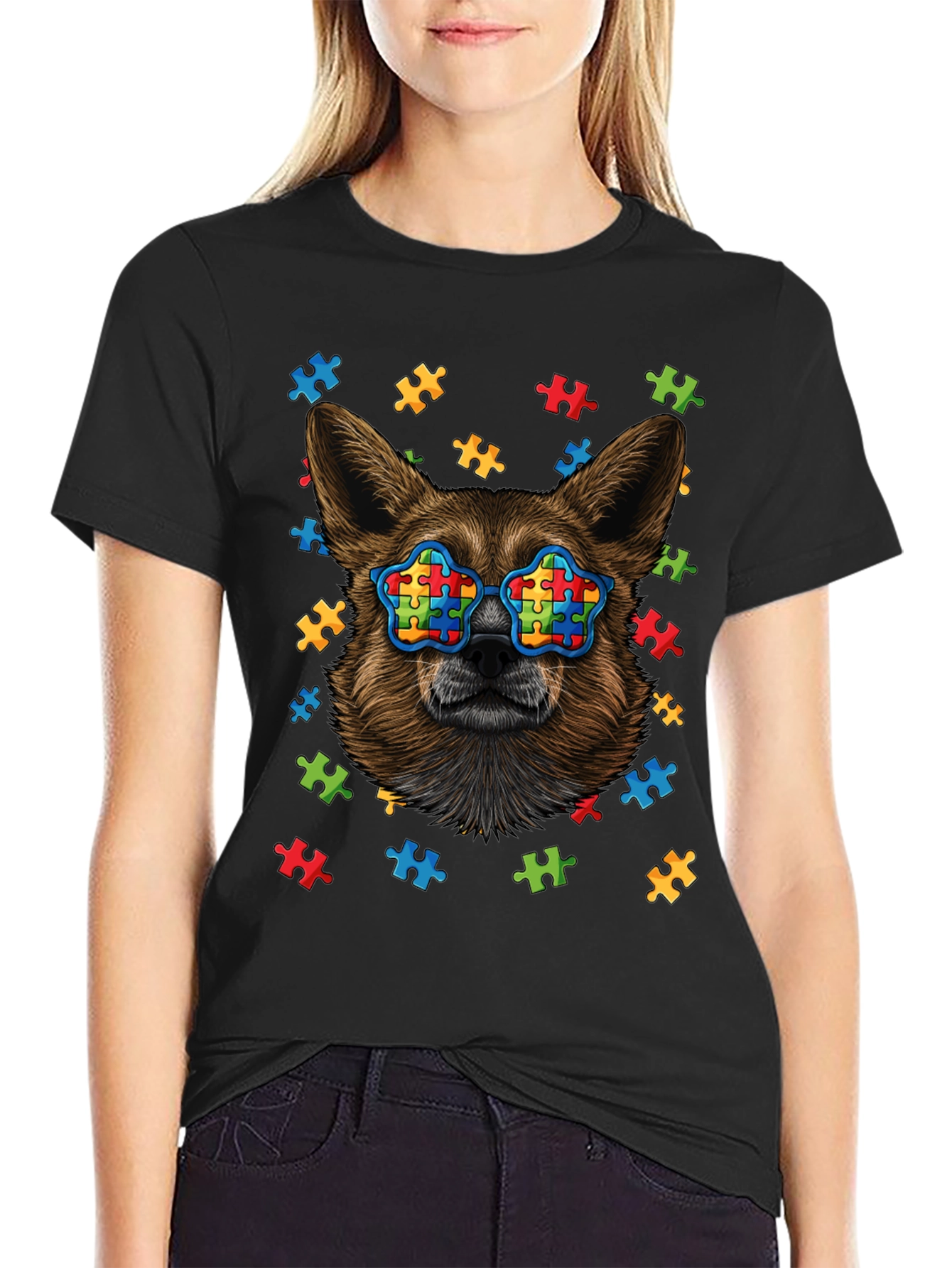 Dog Autism Puzzle T-Shirt