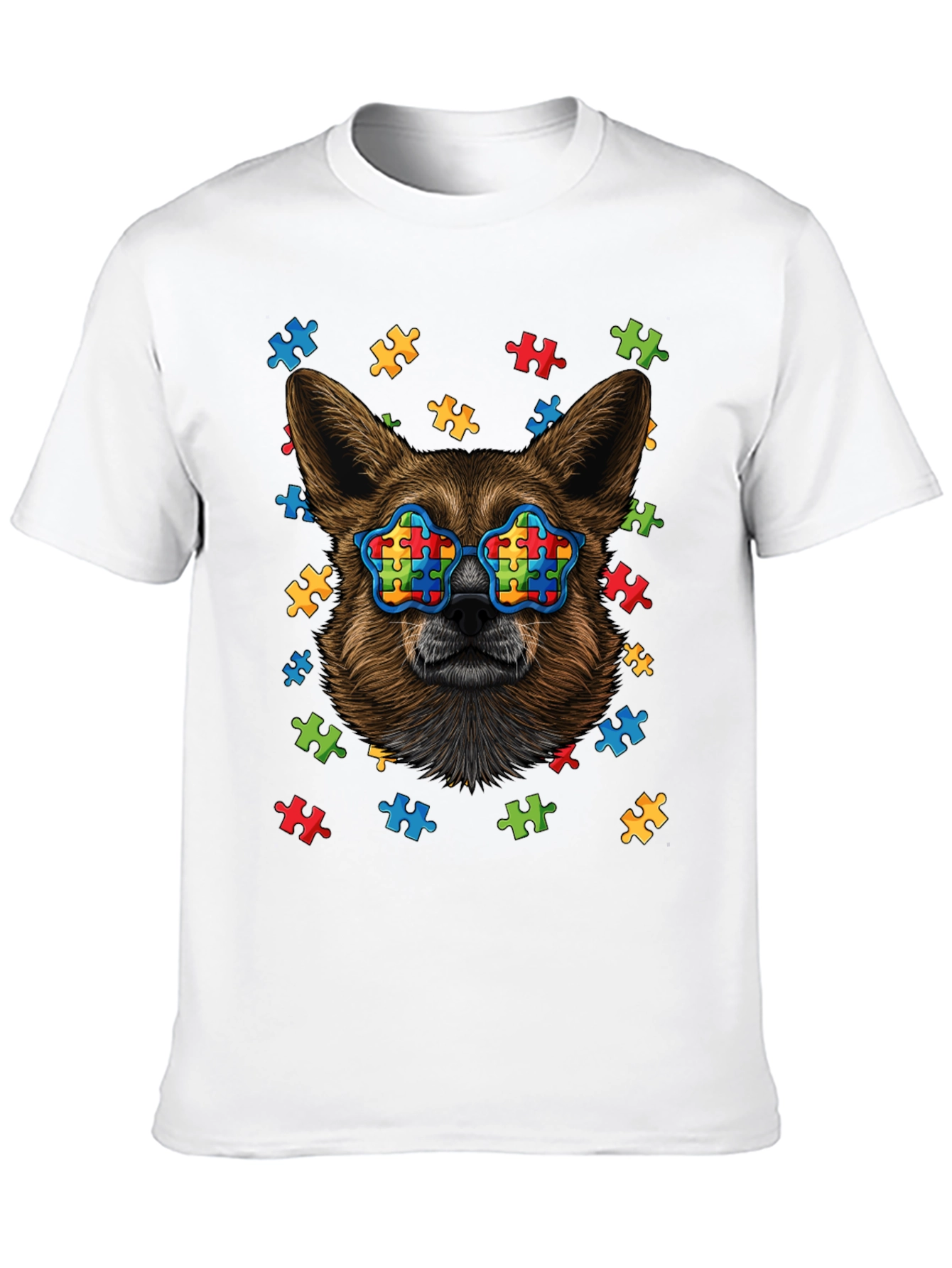 Dog Autism Puzzle T-Shirt