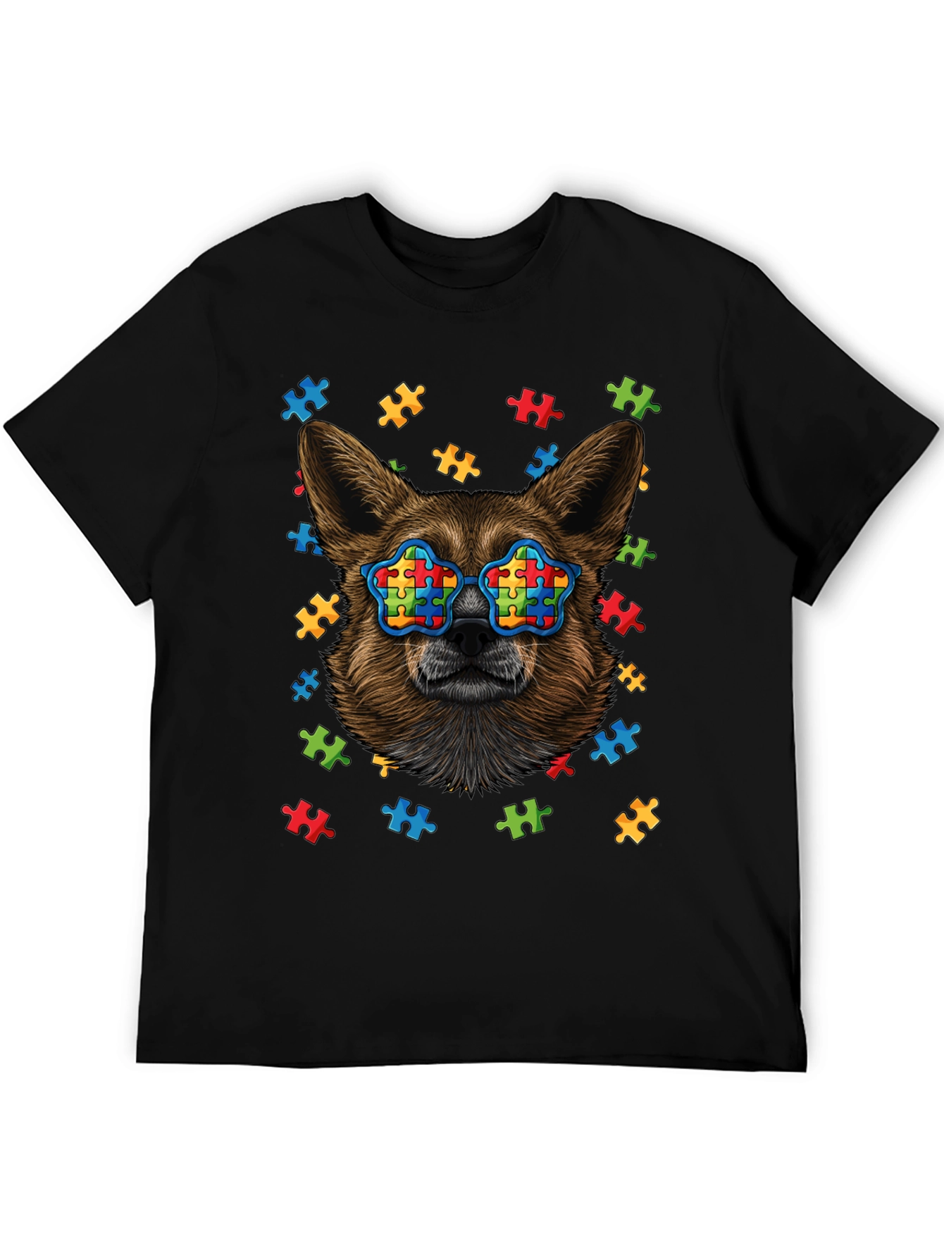 Dog Autism Puzzle T-Shirt