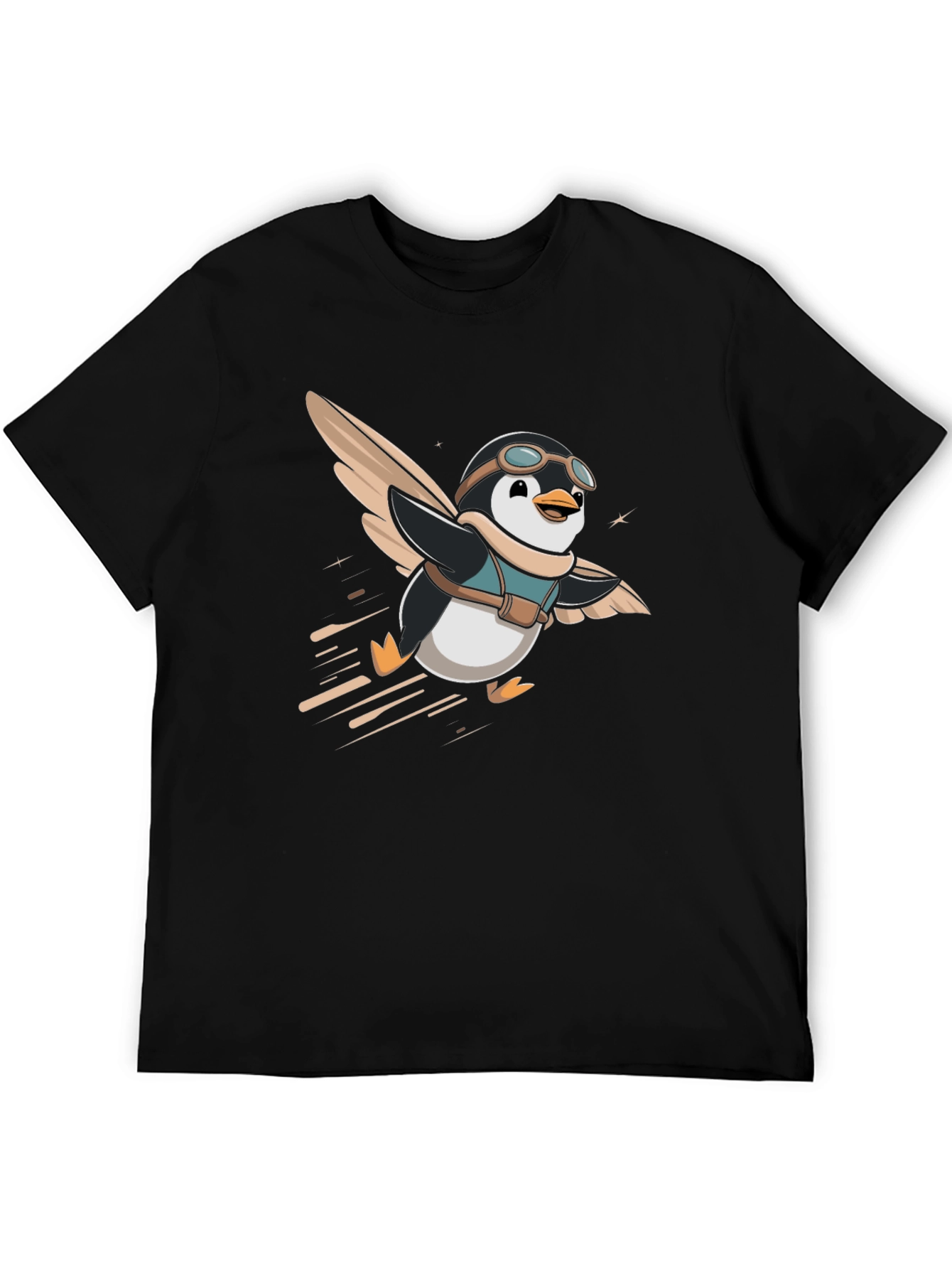 Pilot Penguin Graphic Tee - Black