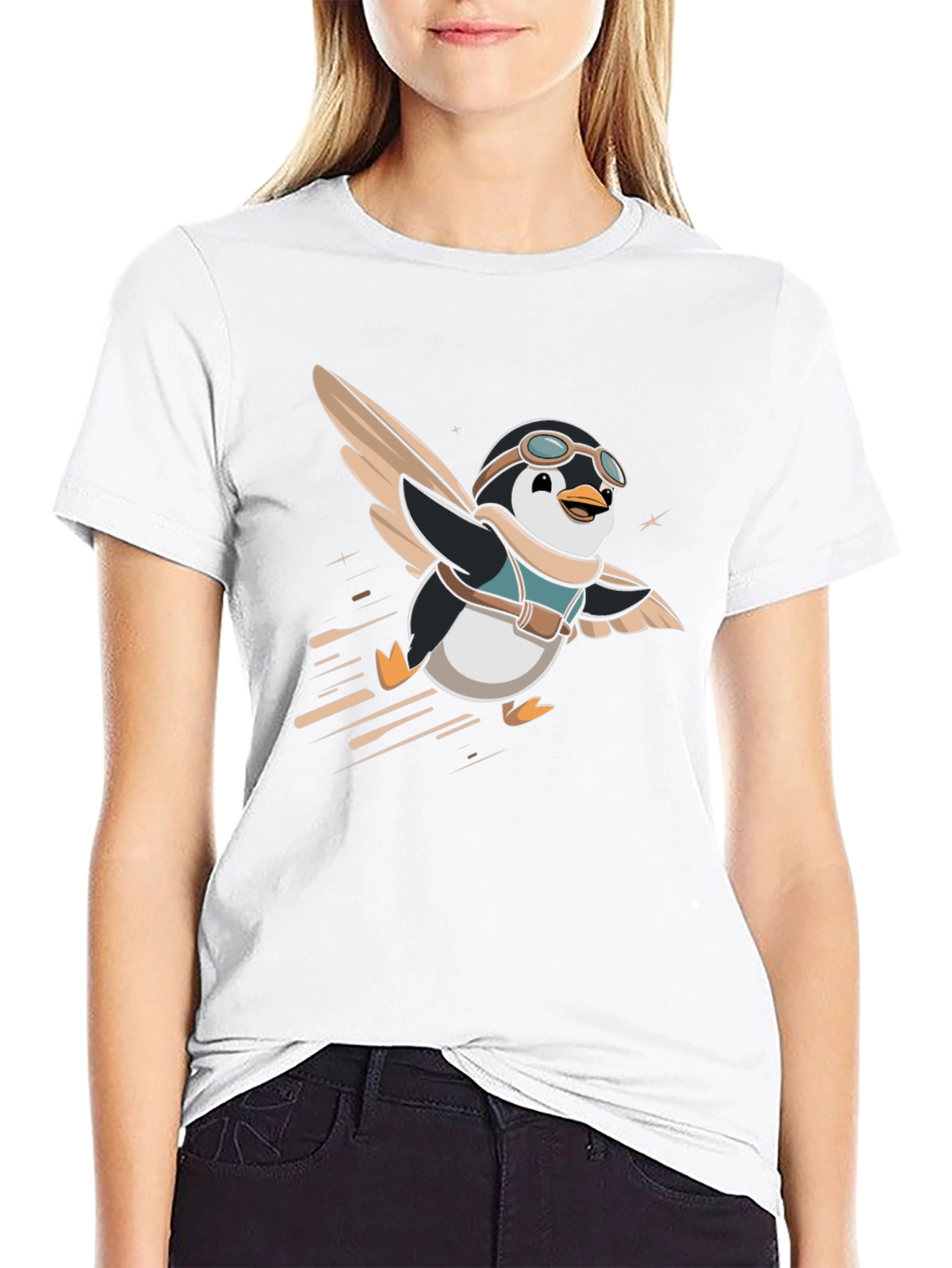 Pilot Penguin Graphic Tee - Black
