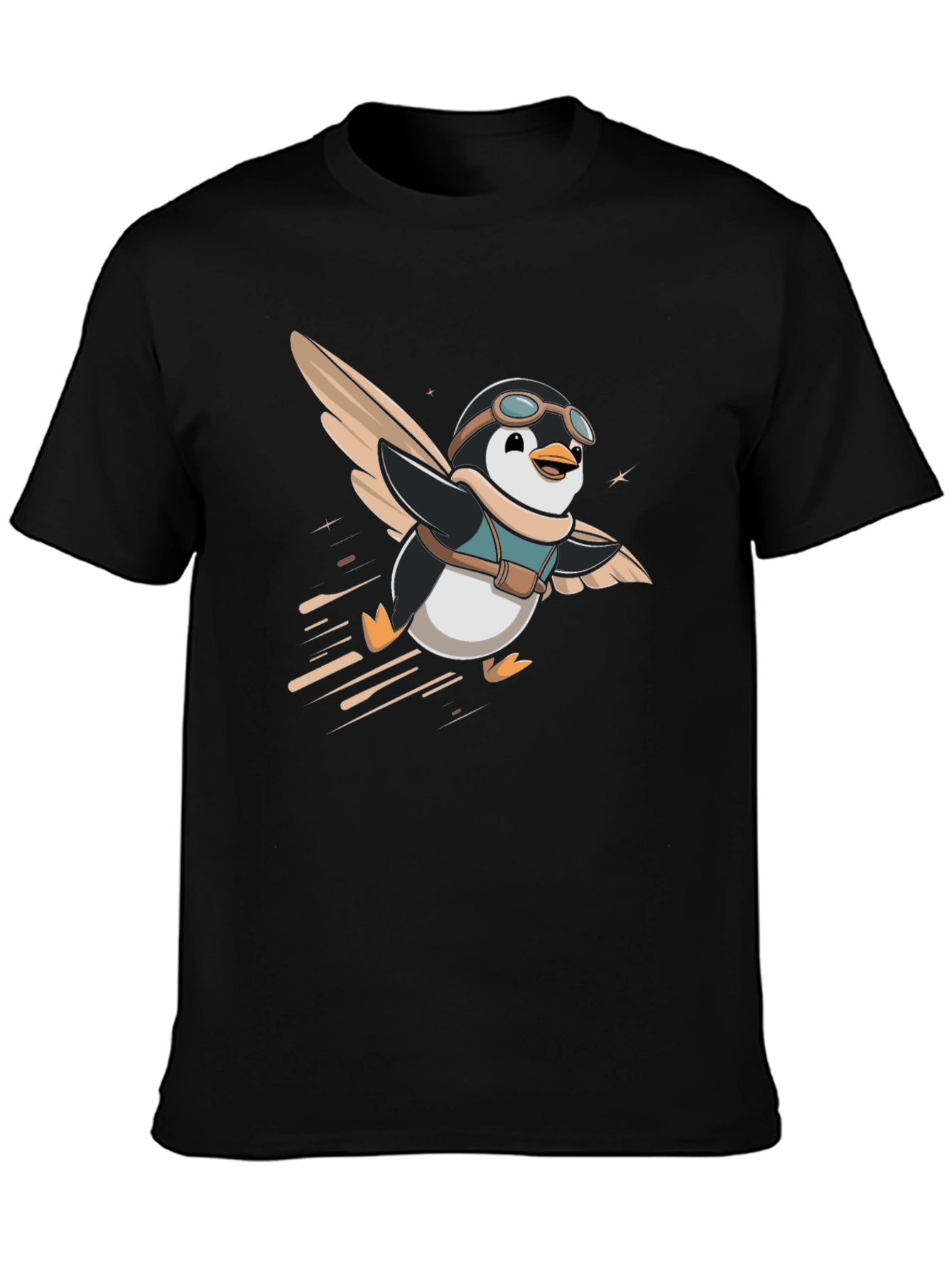 Pilot Penguin Graphic Tee - Black
