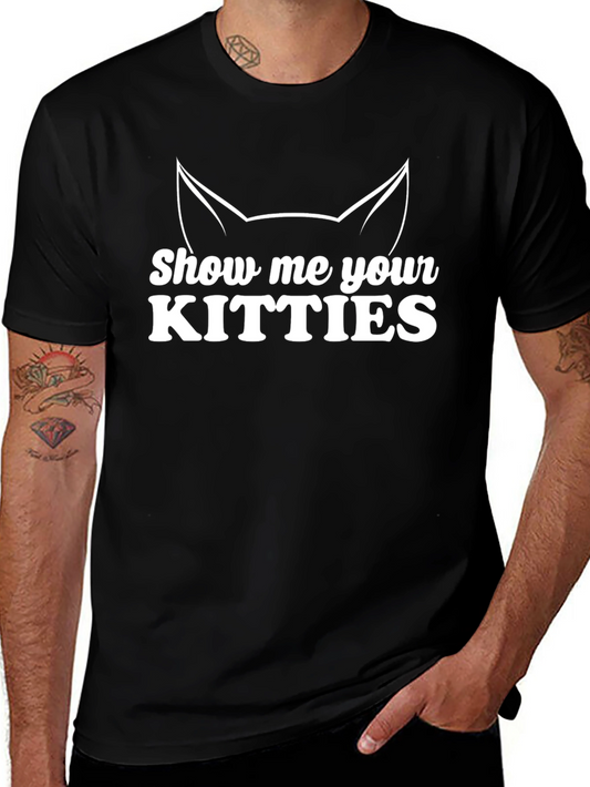 Show Me Your Kitties Cat Ear Graphic T-Shirt