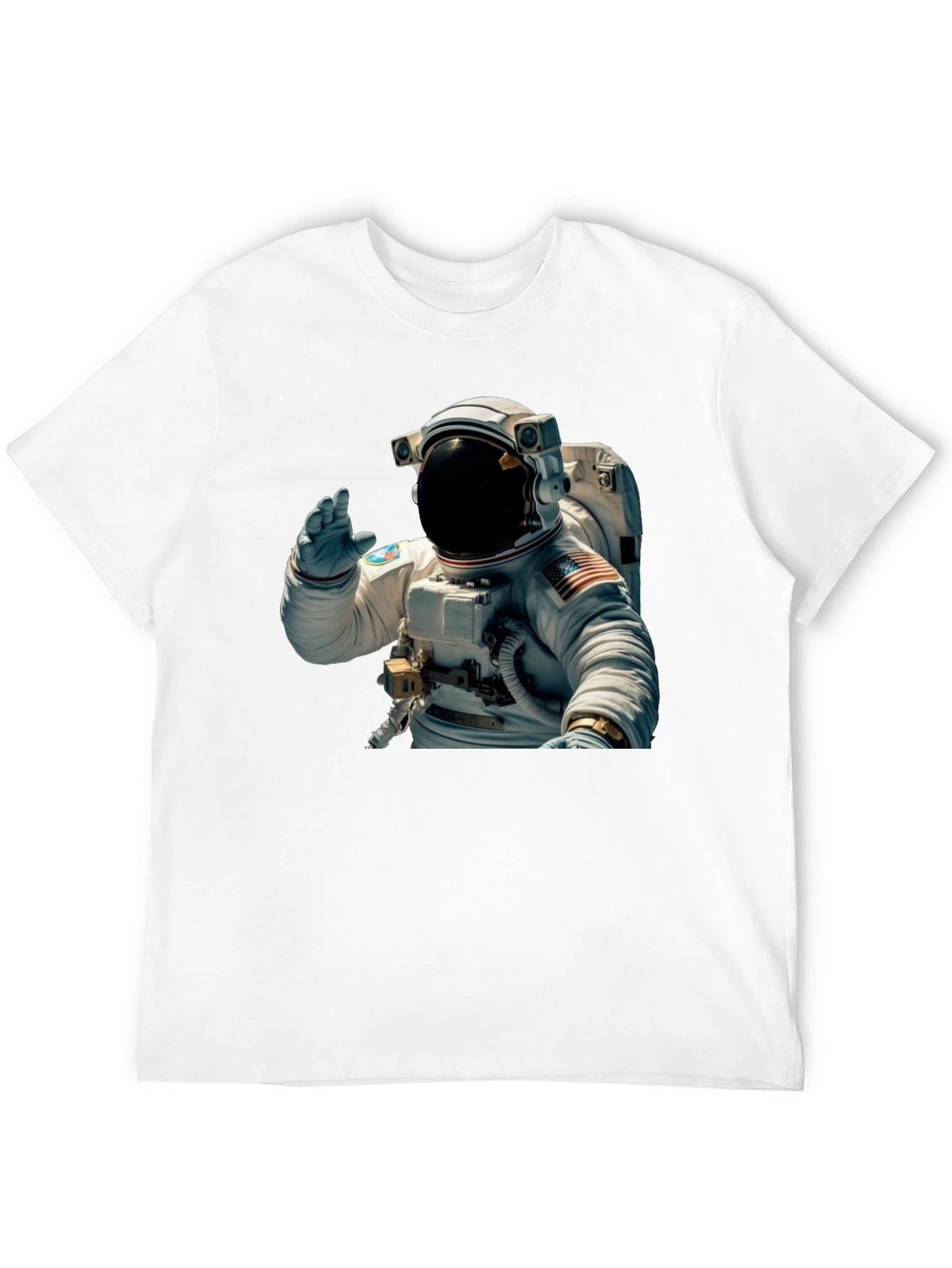 Astronaut Wave Graphic Black T-Shirt