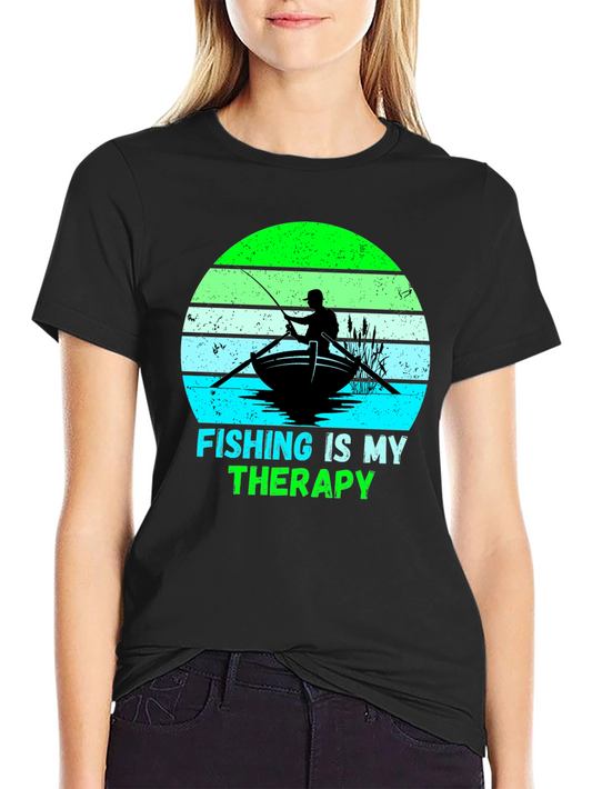 Fishing Is My Therapy Graphic T-Shirt