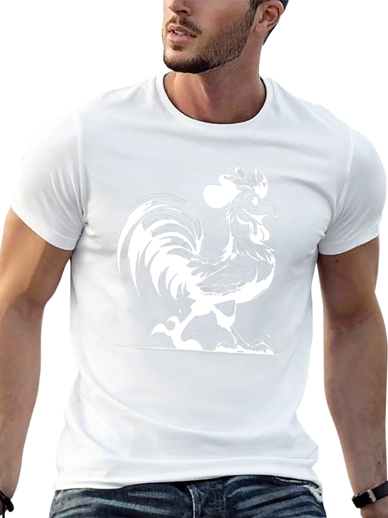 Funky Rooster Graphic T-Shirt