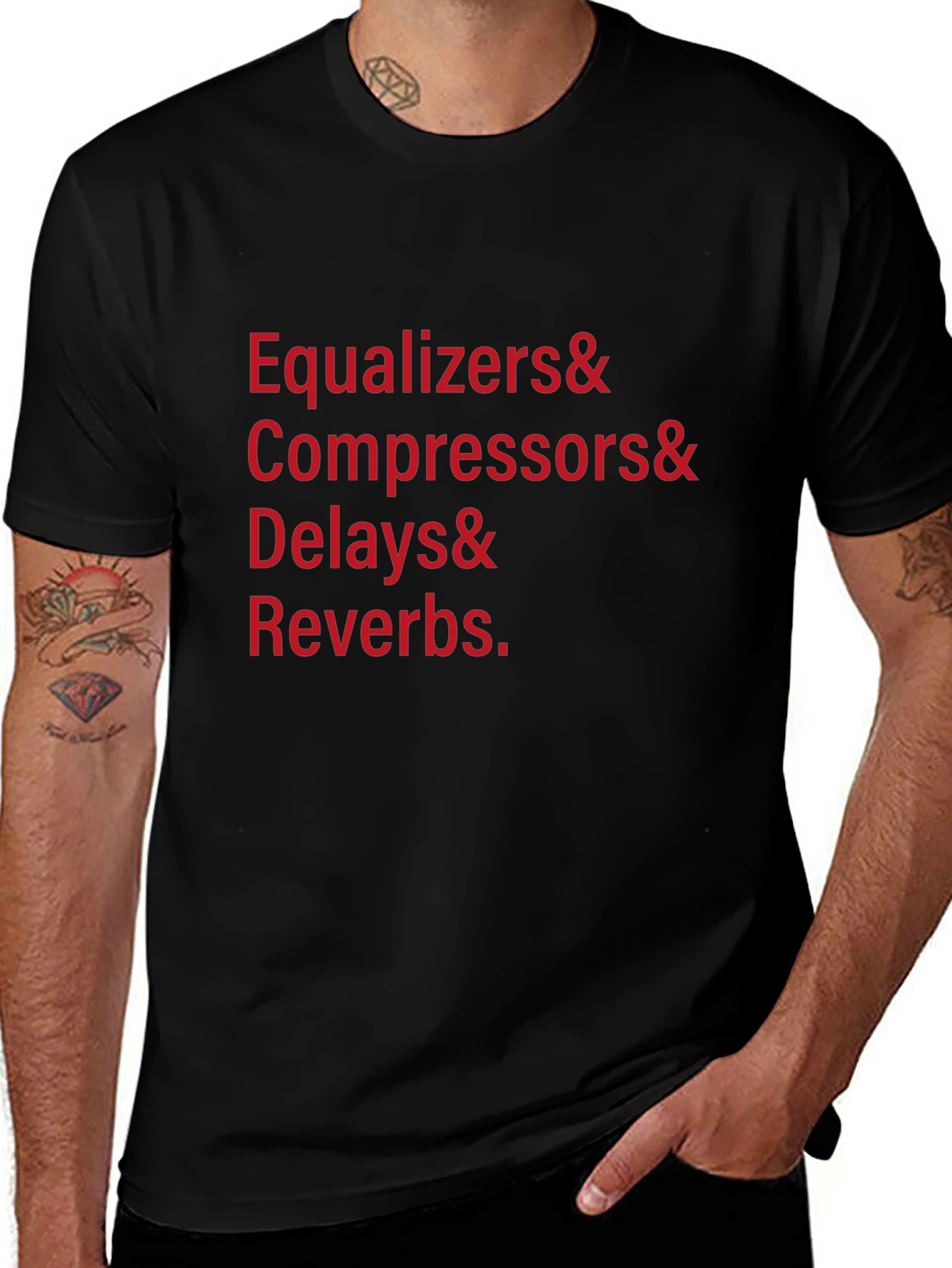 Audio Engineer T-Shirt - Equalizers Compressors Delays Reverbs