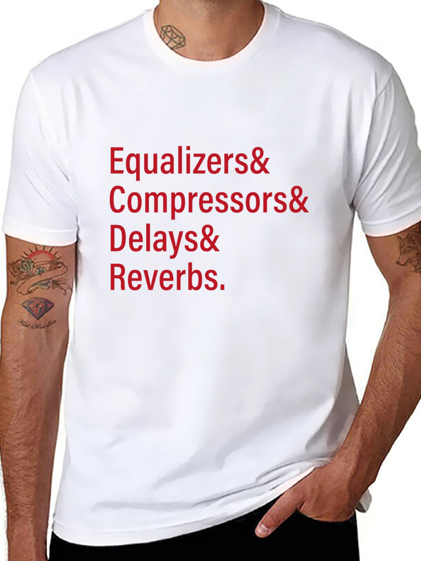 Audio Engineer T-Shirt - Equalizers Compressors Delays Reverbs