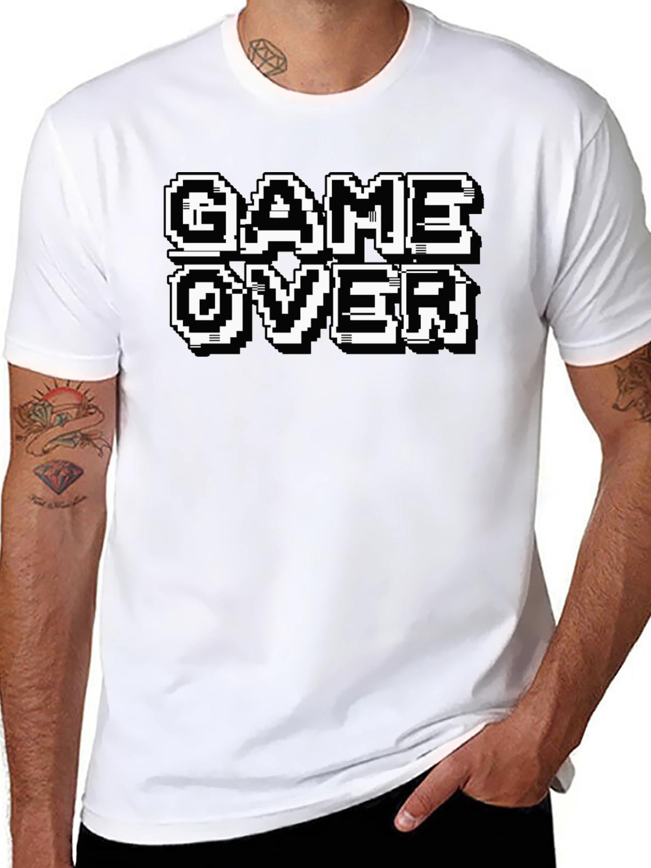 Game Over Graphic Tee - Pixel Art T-Shirt
