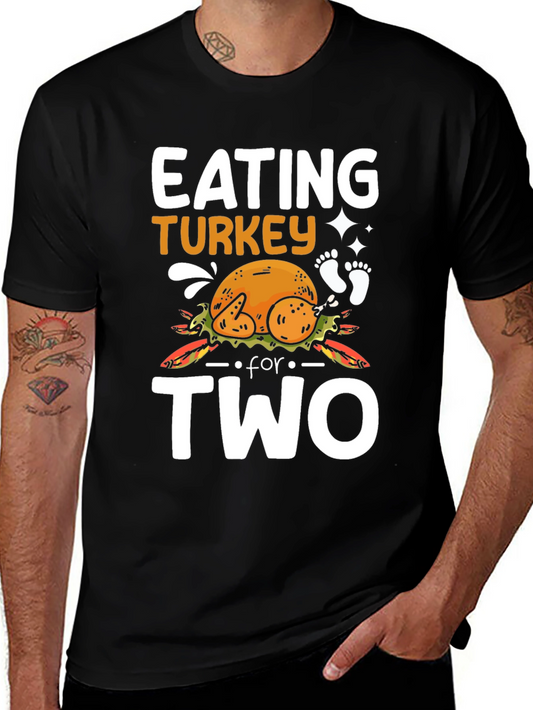 Eating Turkey For Two Thanksgiving Pregnancy T-Shirt