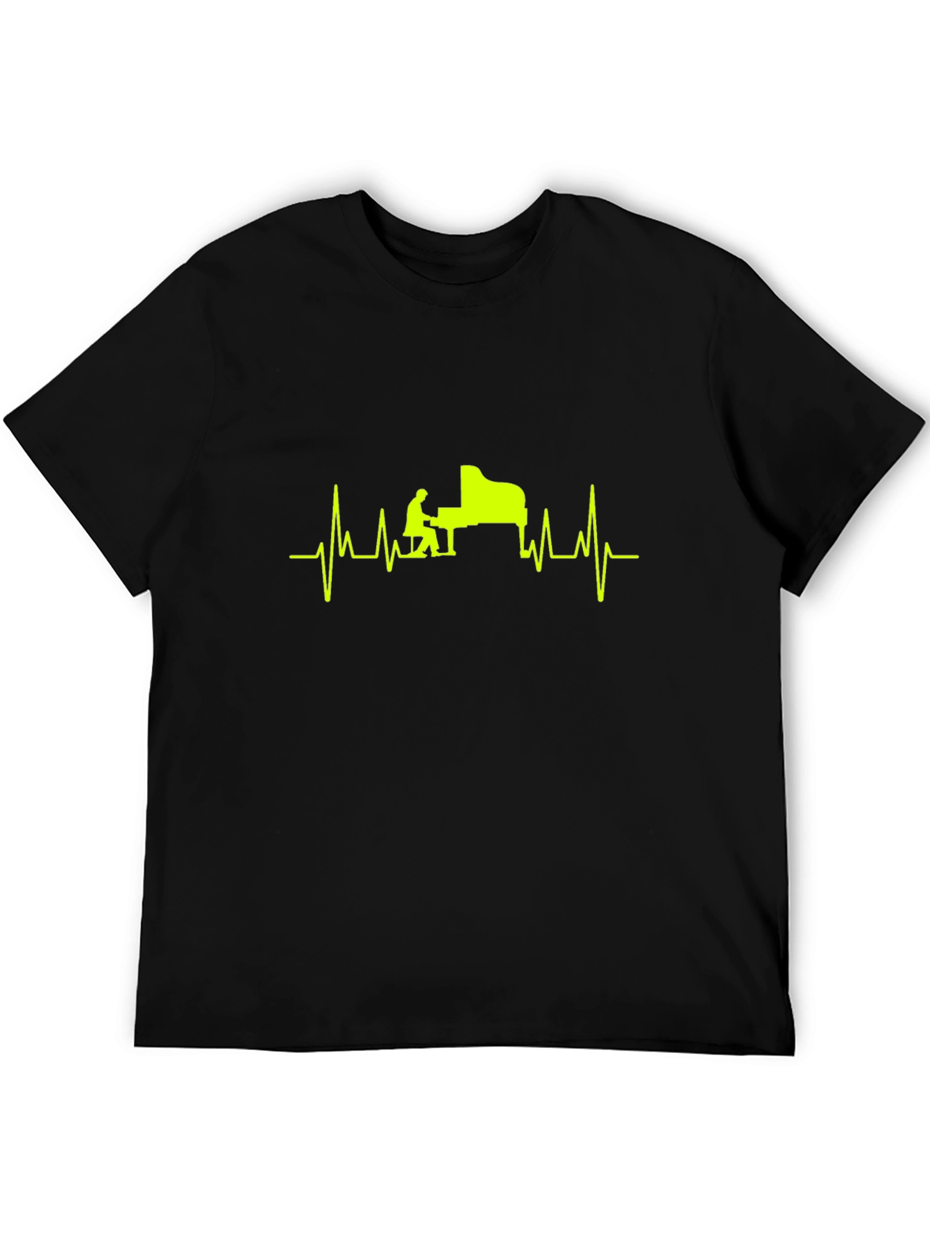 Piano Heartbeat Graphic T-Shirt