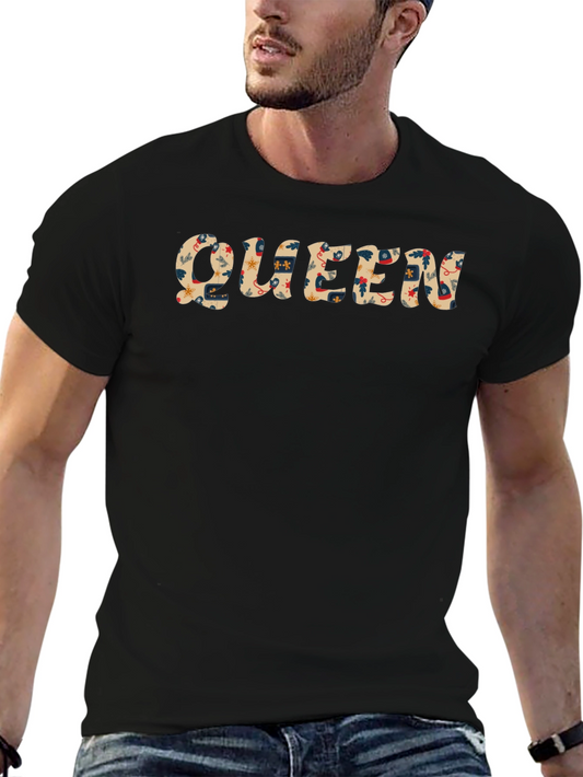 Queen Graphic Print Black T-Shirt
