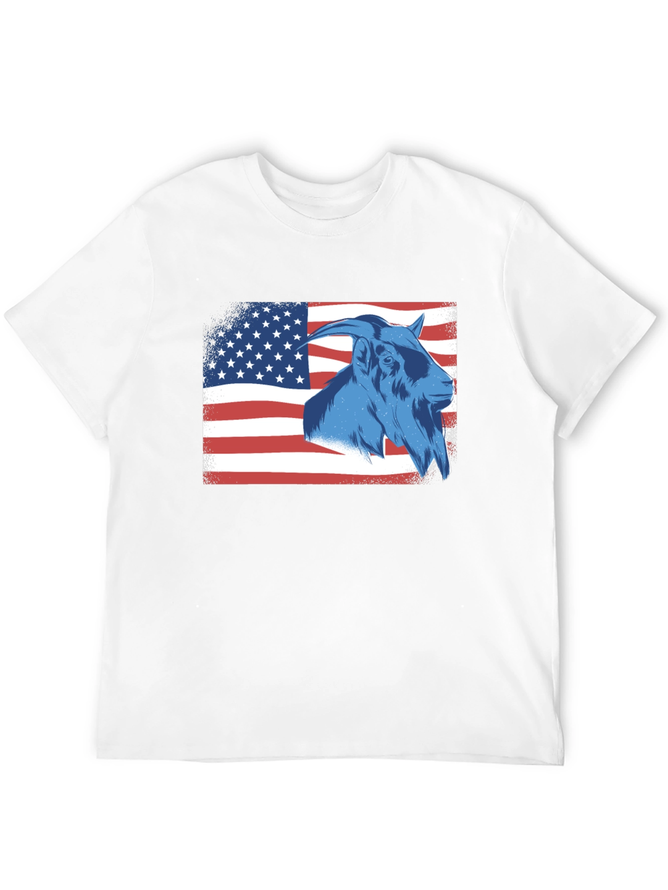 Goat USA Flag T-Shirt - Patriotic Graphic Tee