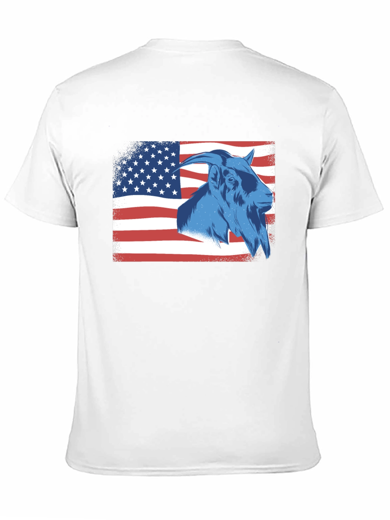 Goat USA Flag T-Shirt - Patriotic Graphic Tee