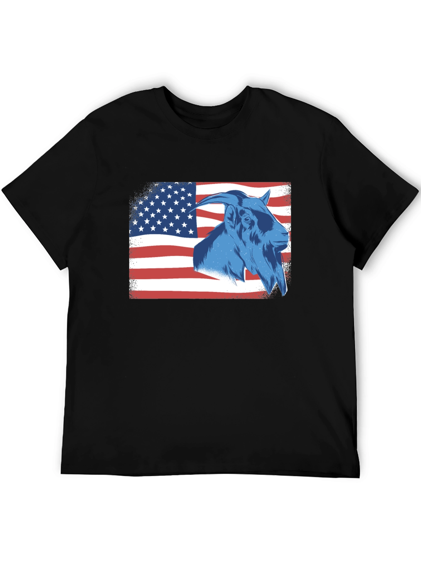 Goat USA Flag T-Shirt - Patriotic Graphic Tee