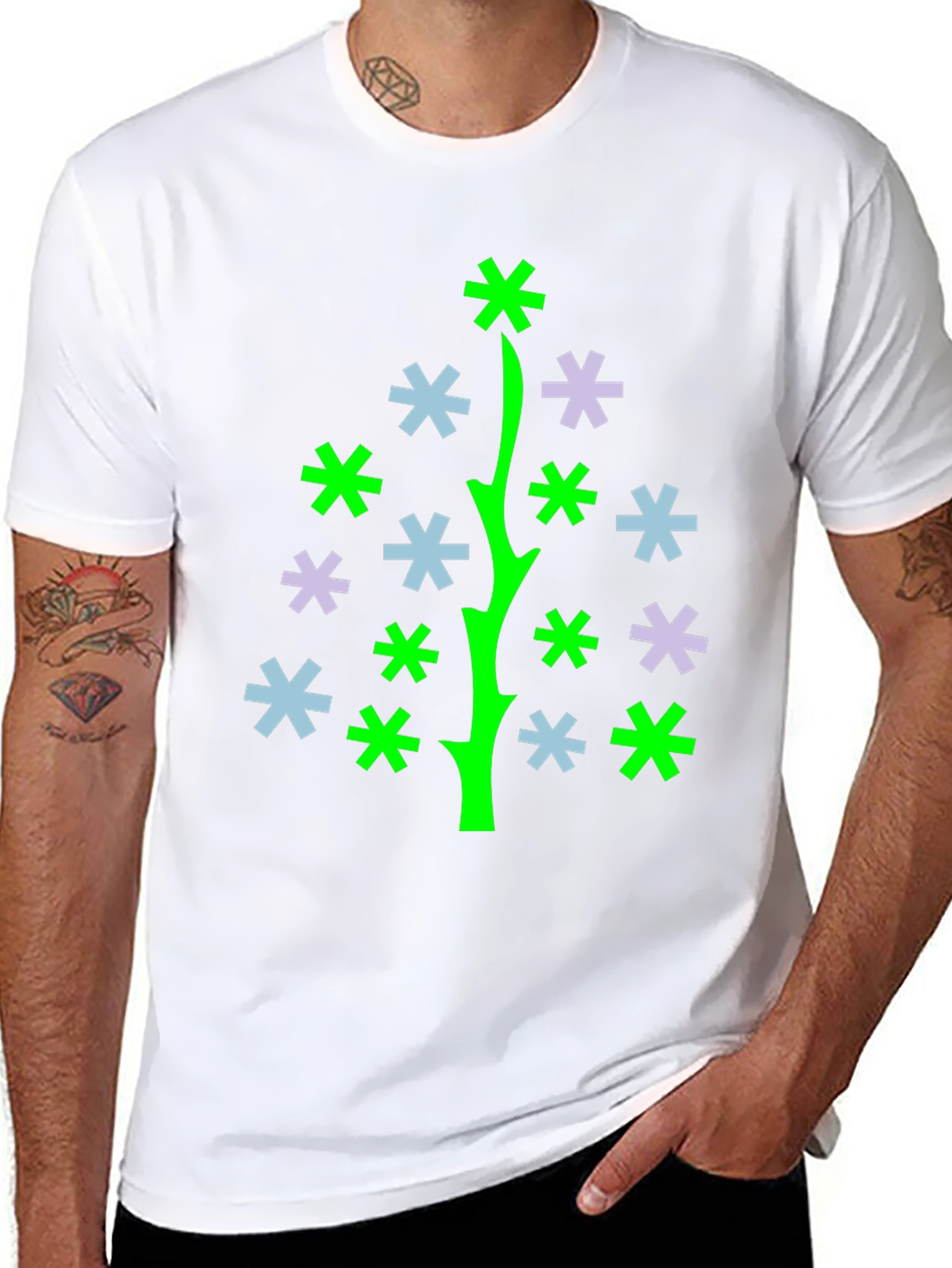 Abstract Christmas Tree Graphic Tee
