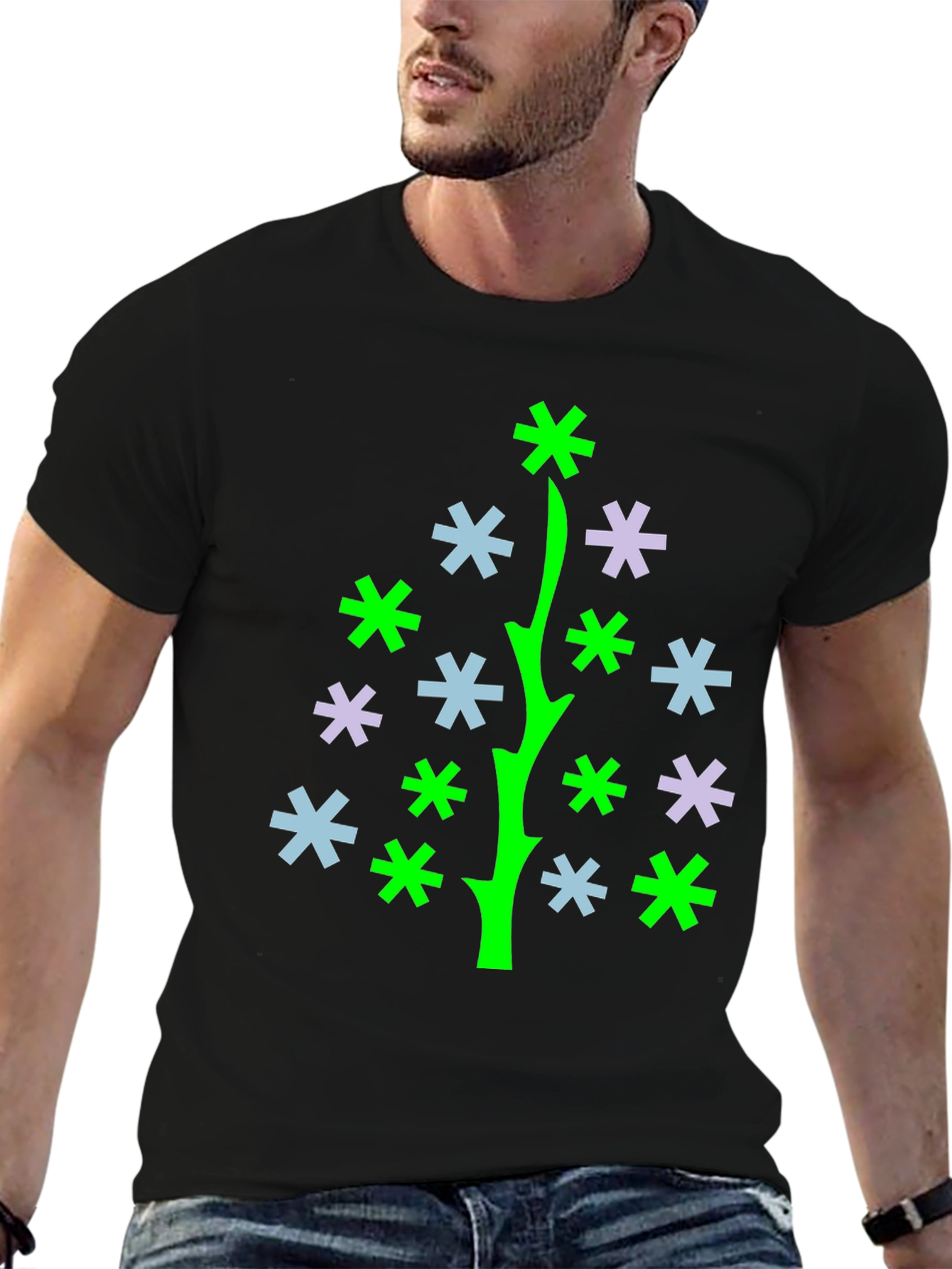 Abstract Christmas Tree Graphic Tee