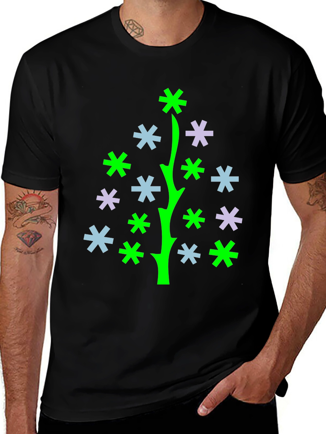 Abstract Christmas Tree Graphic Tee