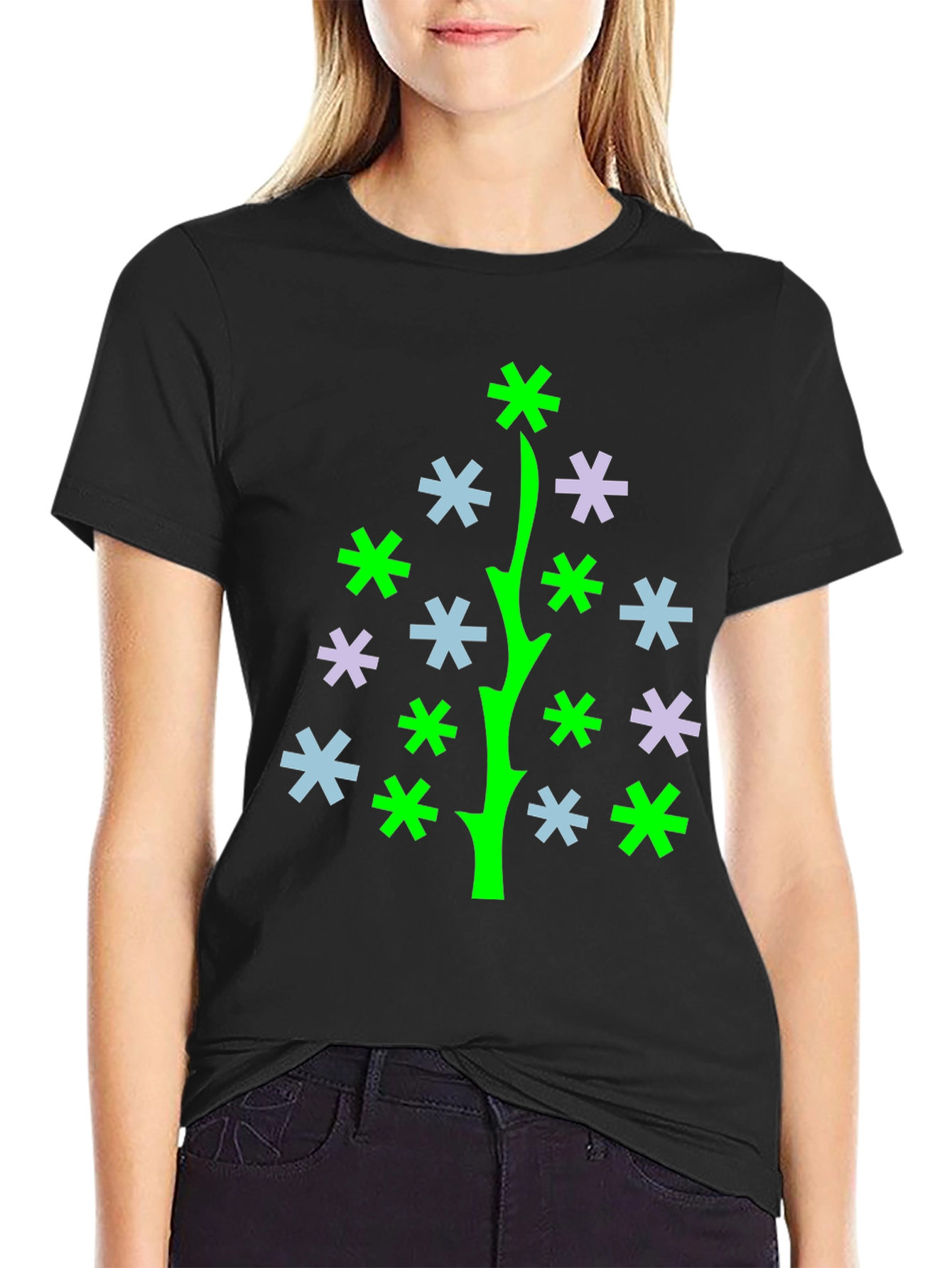 Abstract Christmas Tree Graphic Tee