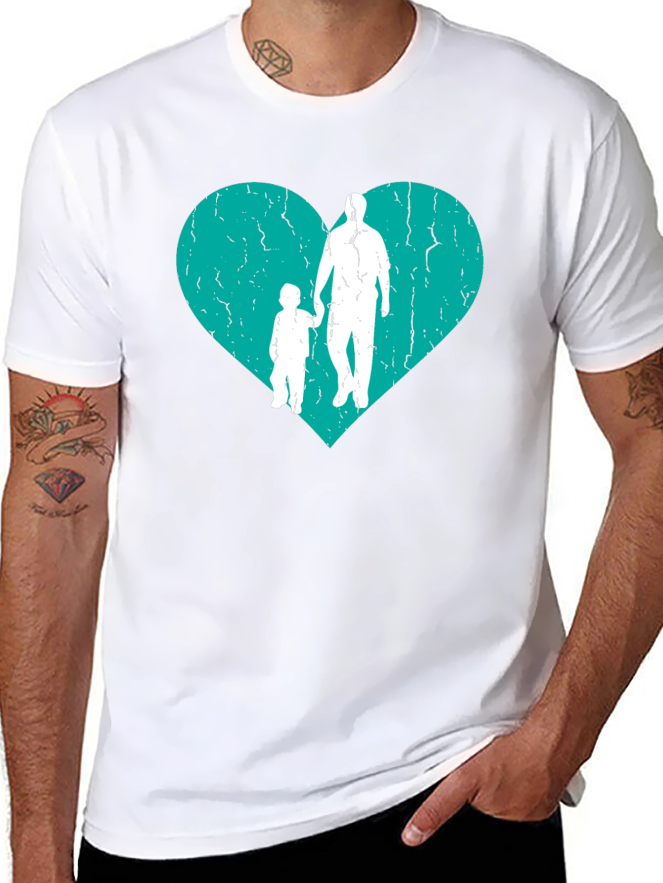 Father & Son Heart Graphic T-Shirt
