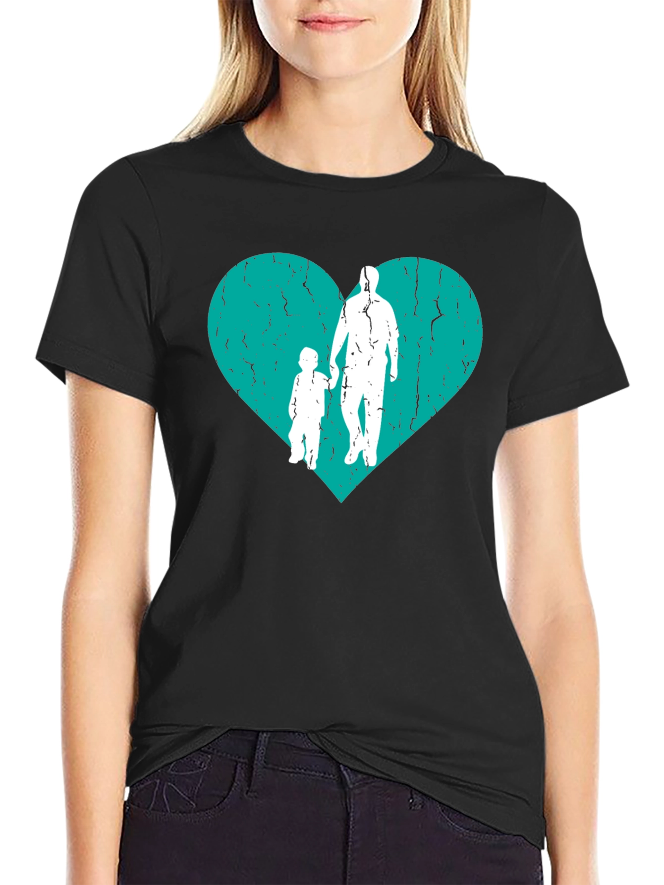 Father & Son Heart Graphic T-Shirt