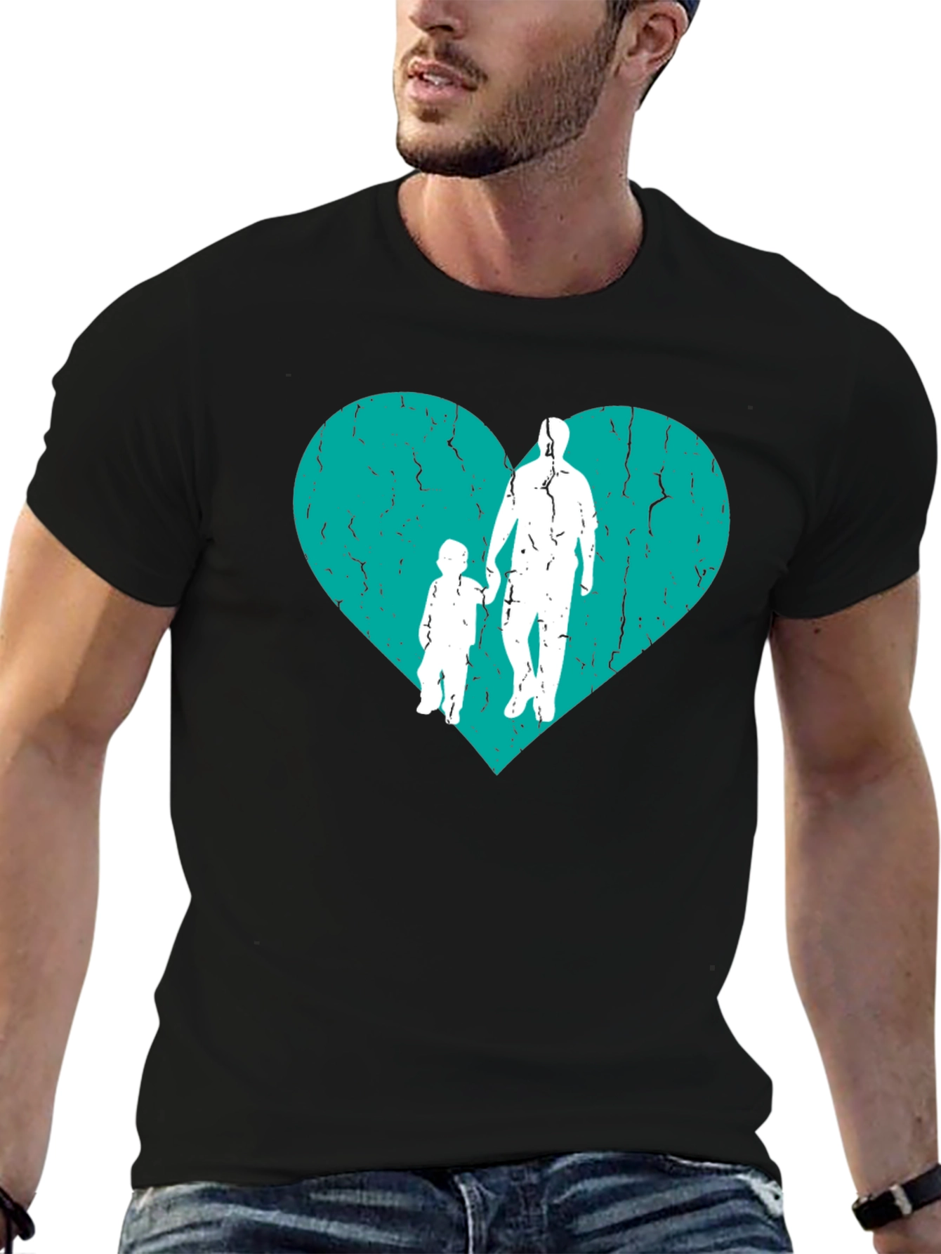 Father & Son Heart Graphic T-Shirt