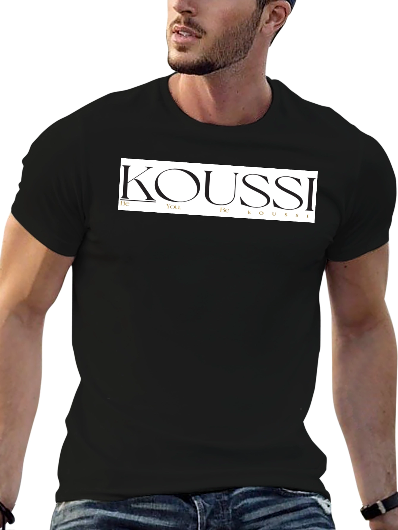 Koussi Mens Black Graphic Tee - Be You