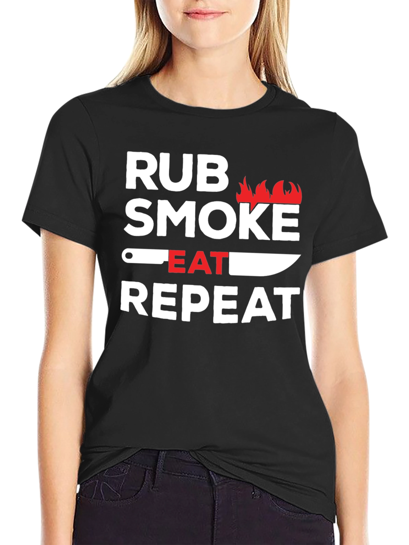 Rub Smoke Eat Repeat BBQ T-Shirt