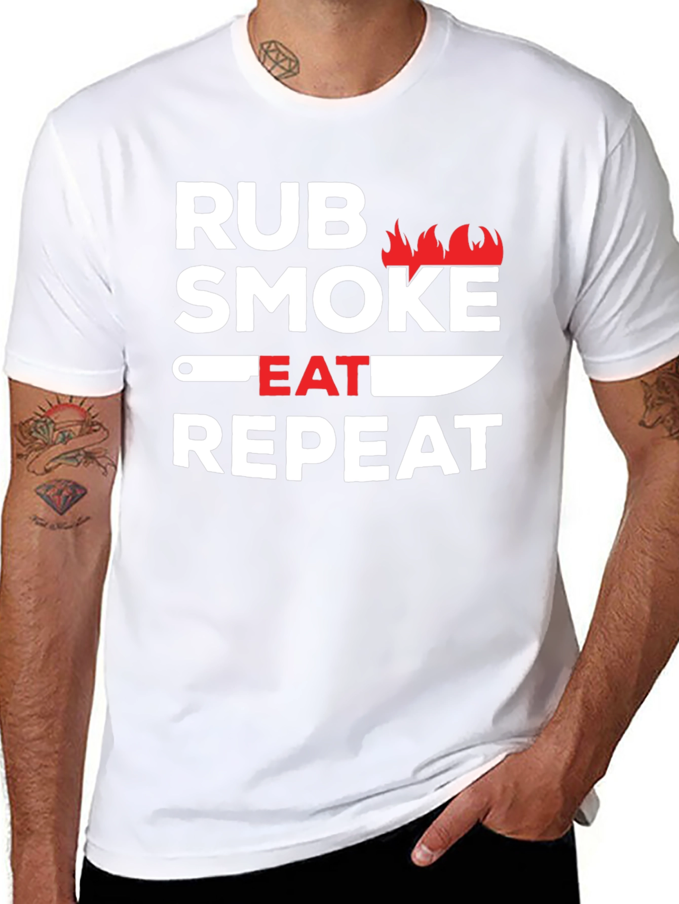 Rub Smoke Eat Repeat BBQ T-Shirt