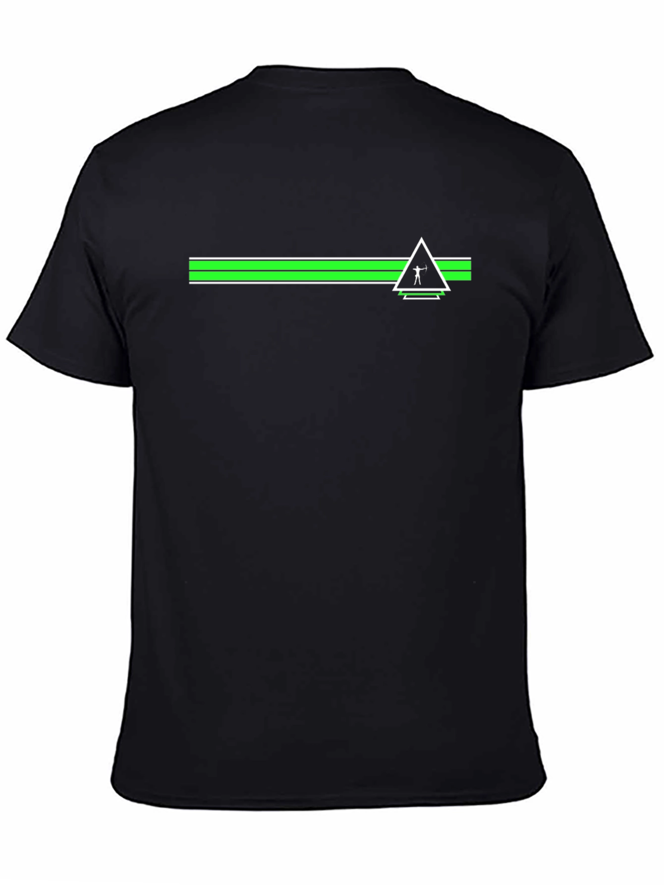 Modern Black T-Shirt with Geometric Graphic Print