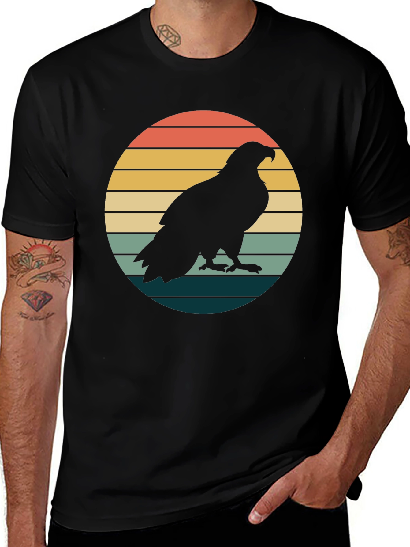 Retro Eagle Silhouette Graphic Tee