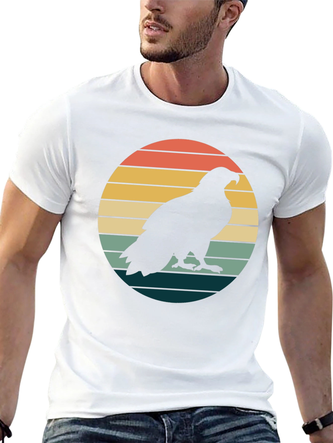 Retro Eagle Silhouette Graphic Tee