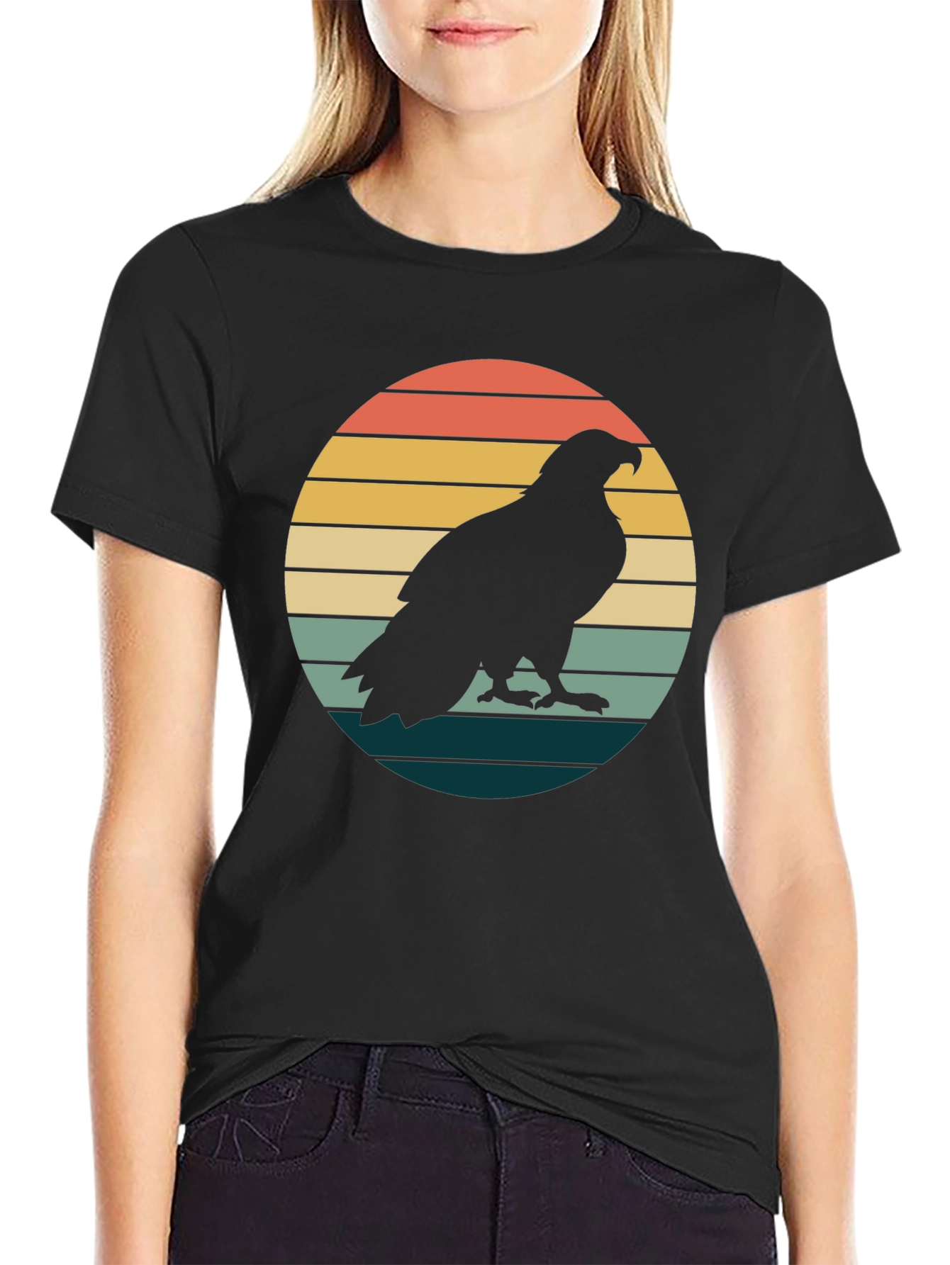 Retro Eagle Silhouette Graphic Tee