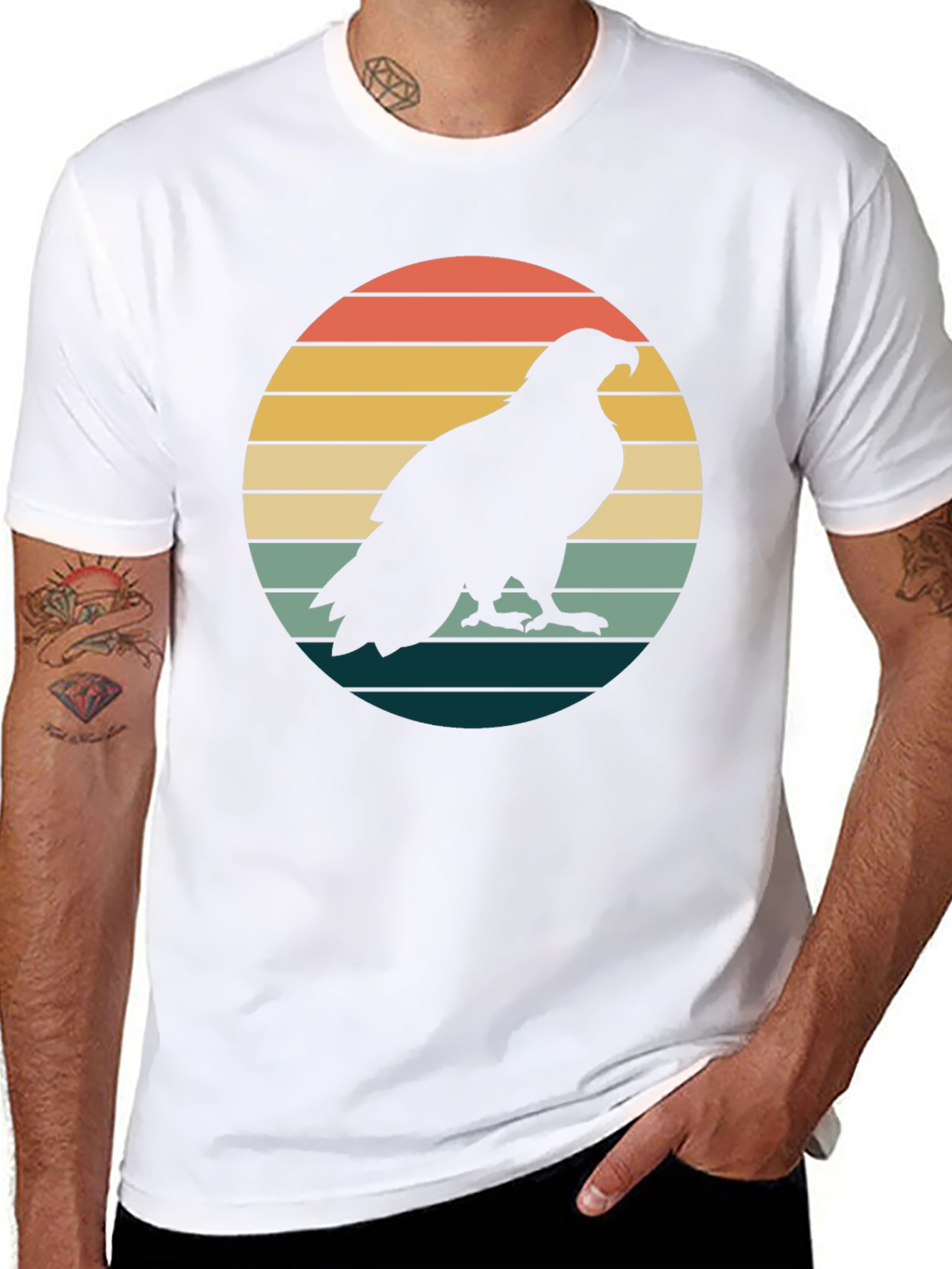 Retro Eagle Silhouette Graphic Tee