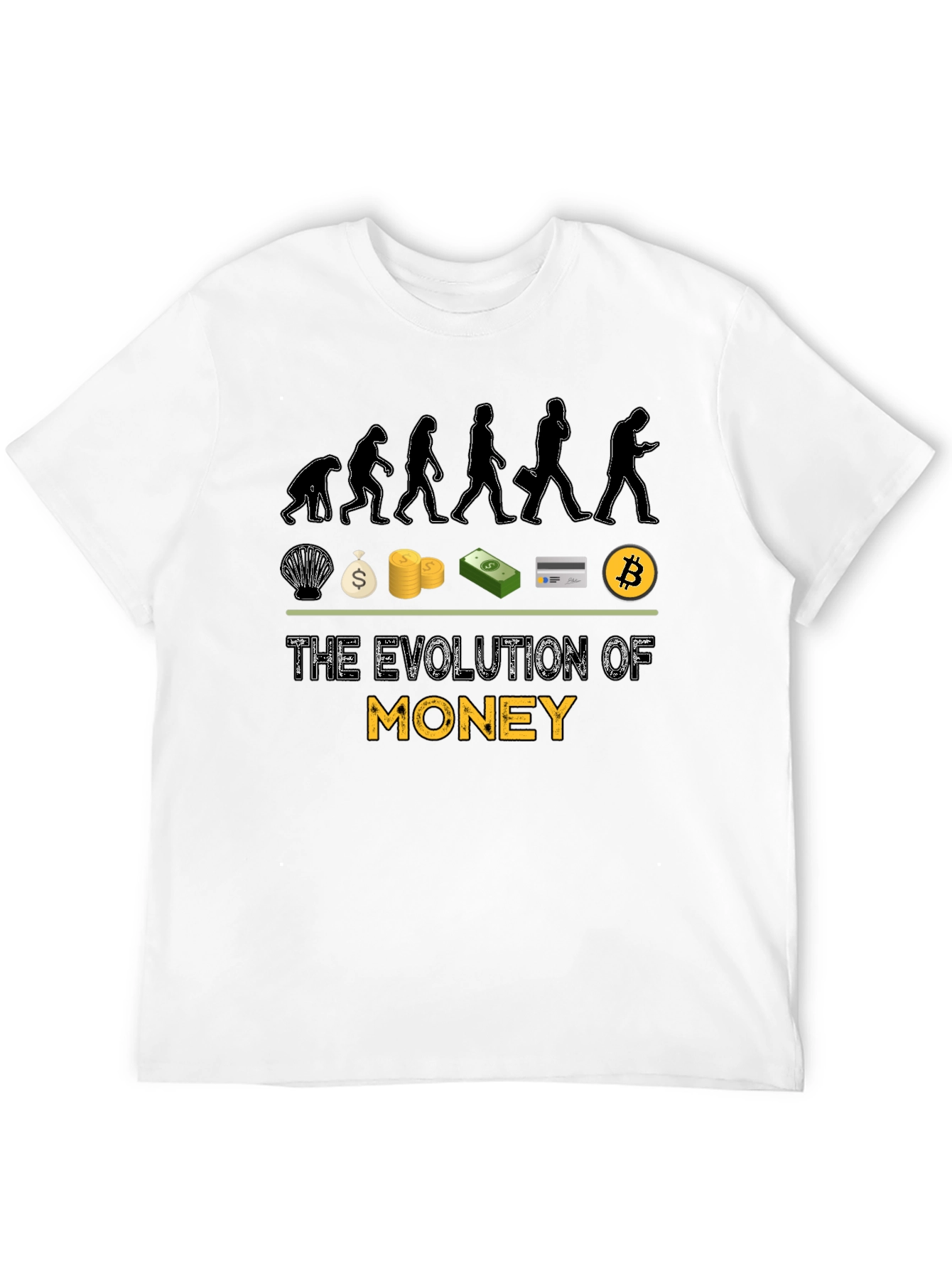 Evolution of Money Graphic Tee - Black Cotton T-Shirt