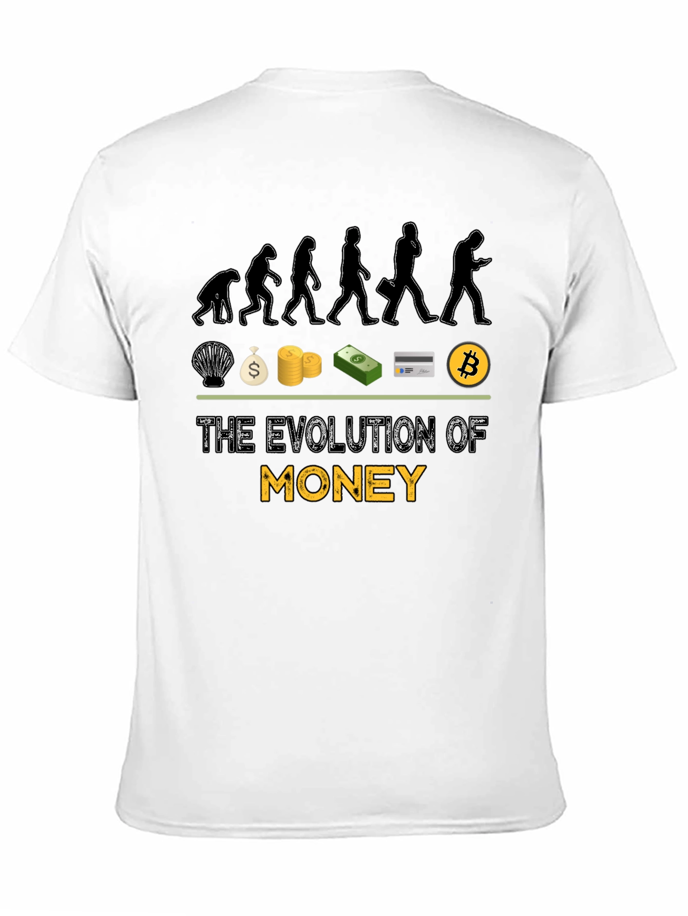 Evolution of Money Graphic Tee - Black Cotton T-Shirt