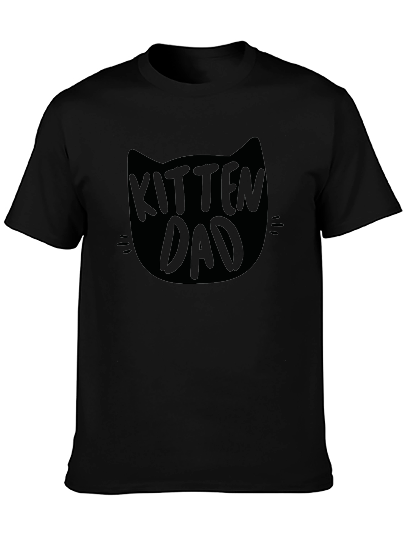 Kitten Dad Graphic Tee - Black