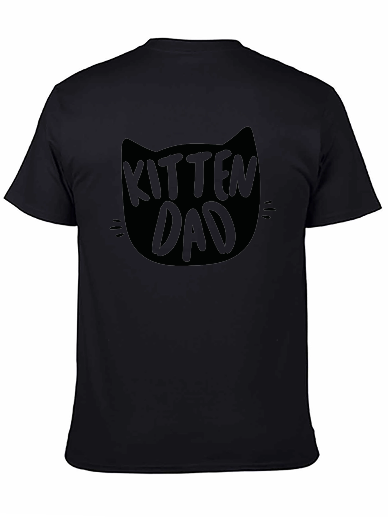 Kitten Dad Graphic Tee - Black