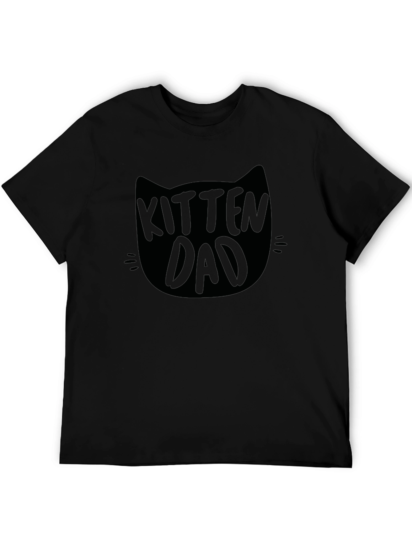 Kitten Dad Graphic Tee - Black