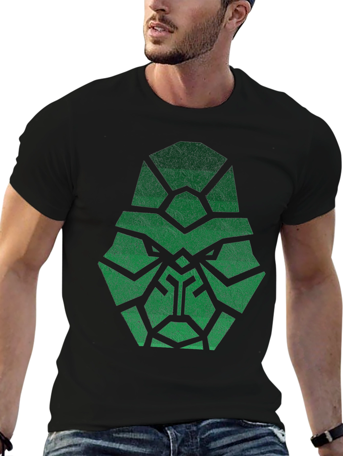 Geometric Green Gorilla Graphic Tee