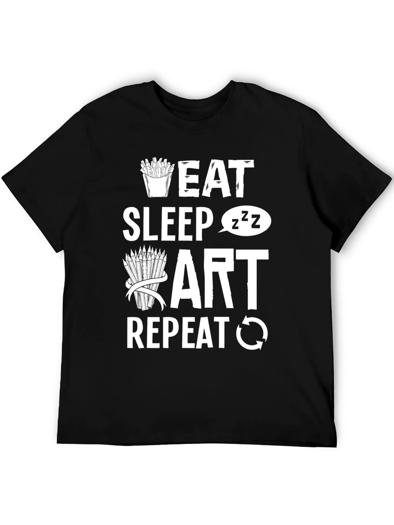 Eat Sleep Art Repeat Graphic Tee - Artist T-Shirt