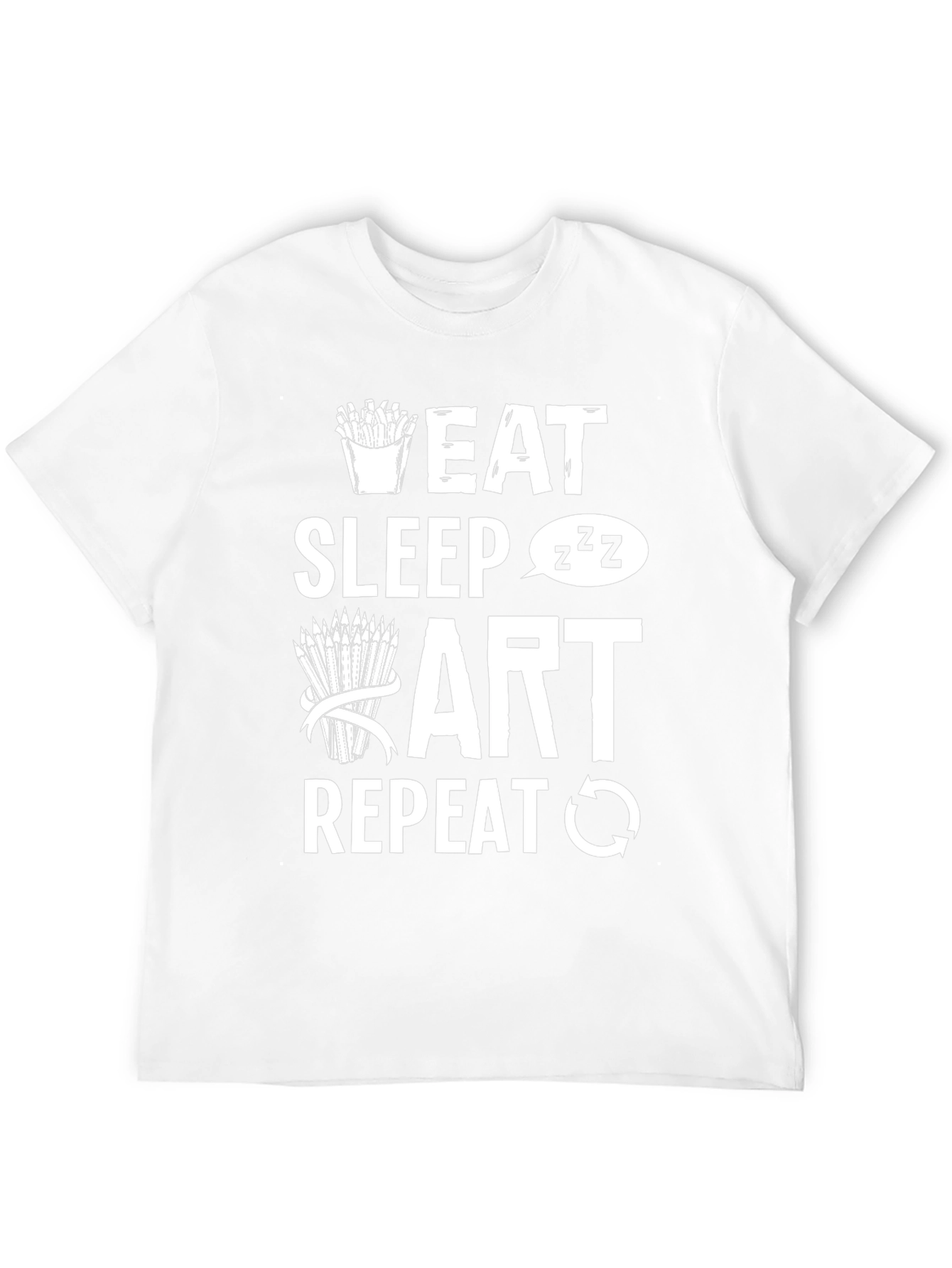 Eat Sleep Art Repeat Graphic Tee - Artist T-Shirt